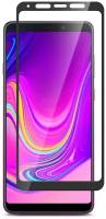 Защитное стекло Full Glue на Samsung Galaxy A9 (2018) (Самсунг Галакси А9) на экран черная рамка полноэкранное Brozo
