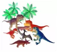 1toy "В мире животных" наб. игр. динозавров с аксессуарами 10 шт х 10-21 см. в пакете с ярлыком