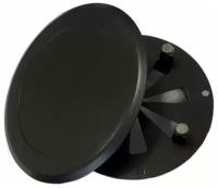 Решетка вентиляционная металлическая на магнитах MAGTRADE (декоративный диффузор с регулировкой), черная матовая ДК-100, черный