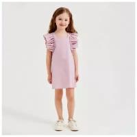MINAKU Платье для девочки MINAKU: Cotton Collection цвет розовый, рост 110