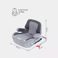 Автокресло Rant 4670078624147 TURBO Isofix Active Line группа 3 Grey