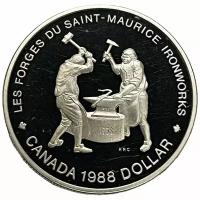 Канада 1 доллар 1988 г. (250 лет кузницам Сен-Мориса) (Proof)