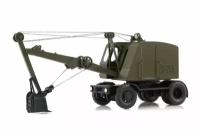 Lez E-255 excavator (ussr russian) 1950-1955 dark green | лэз Э-255 одноковшевый экскаватор