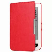 Чехол-обложка футляр MyPads для PocketBook 631 Plus Touch HD 2 из качественной эко-кожи тонкий с магнитной застежкой красный