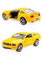 Металлическая машинка Kinsmart 1:38 «2006 Ford Mustang GT» инерционная, жёлтая KT5091D-3