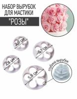 Вырубки для мастики "Розы" (малые)