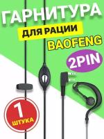 Гарнитура наушник GSMIN для рации, радиостанции Baofeng, Kenwood, Retevis, TYT, QYT, MYT, разъем Кенвуд 2 PIN