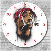Настенные часы УФ музыка (music, rap, hip hop, sound, руки вверх, hands up, style, graffiti, life) - 2059