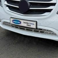 Накладки на передний бампер с прорезями Mercedes Vito W640