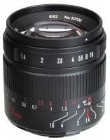 Объектив 7artisans 55mm F1.4 II Canon EOS-M, черный