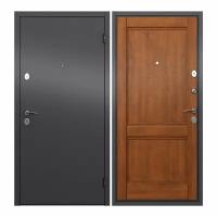 Дверь входная для квартиры Torex Terminal-C 860х2050 правый, тепло-шумоизоляция антикоррозийная защита замки 3го класса защиты, темно-серый/коричневый