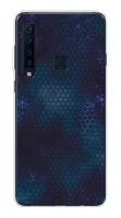 Силиконовый чехол на Samsung Galaxy A9 2018 / Самсунг Галакси А9 2018 Фон соты синие