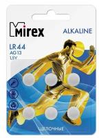 Батарейка для часов Mirex LR44 AG13, 1.5V, в блистере 6 шт