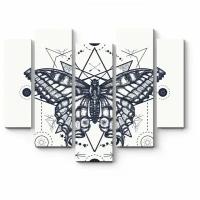 Модульная картина Эскиз бабочки 171x139