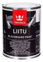 Краска Tikkurila Liitu для школьных досок грифельная, черная, 0.9 л