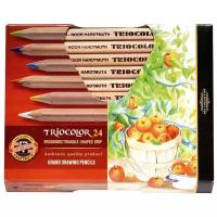 KOH-I-NOOR Карандаши цветные Jumbo Triocolor, 24 цвета (3154N24007KS), 24 шт