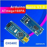 Arduino Nano V3.0 (CH340C) на базе контроллера ATmega168PA. / ардуино