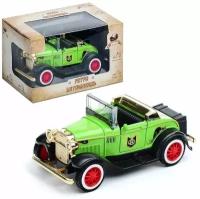 Ретро-автомобиль, кузов "кабриолет", зеленый в коробке