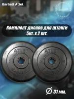 Комплект Дисков MB Barbell MB-AtletB31 5кг. / 2 шт