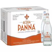 Вода минеральная Acqua Panna (Аква Панна) 15 шт по 0,75 л, стекло