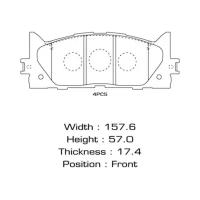 Колодки тормозные передние V50 CAMRY 2006-2017/ES350 2006-2018 MS1521