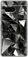 Дизайнерский силиконовый чехол для Гугл Пиксель 7 / Google Pixel 7 Черные кристаллы