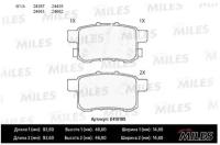 Колодки тормозные HONDA ACCORD 2.0-2.4 МКПП 08- задние MILES E410195