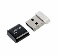 Флешка Smartbuy Lara, 8 Гб, USB2.0, чт до 25 Мб/с, зап до 15 Мб/с, черная