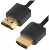 Кабель HDMI 1м Green Connection GCR-51594 круглый черный