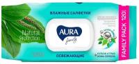 Aura Влажные салфетки Family Освежающие Natural Protection