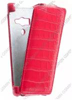 Кожаный чехол для Sony Xperia Acro S / LT26w Armor Case Crocodile (Красный)