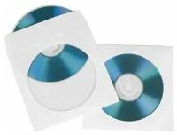 Конверт HAMA на 1CD/DVD H-51179 (упак.:25шт) белый