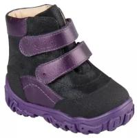Ботинки утепленные Twiki, TW-520-14 цвет черно-фиолетовый размер 22