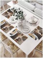 Комплект салфеток JoyArty "Фото кофе" для сервировки стола (32х46 см, 4 шт.)