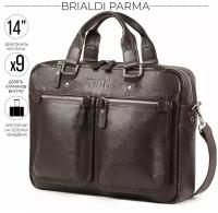 Деловая сумка для документов BRIALDI Parma (Парма) relief brown