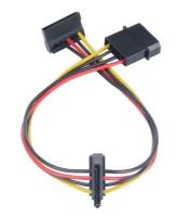 Кабель AKASA 4pin PSU molex to 2x 15pin SATA adapter 30см (AK-CBPW01-30)