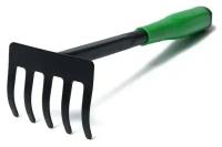 Мини-грабли ТероПром 150706, длина 30 см, пластиковая ручка, зелёные