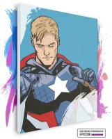 Картина по номерам на холсте Капитан Америка - Уверенность, 80 х 100 см