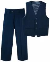 Школьная форма Sherysheff, жилет и брюки, размер 40-152, синий