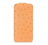 Чехол Melkco Leather Case Jacka Type для iPhone 5c Ostrich Print pattern Orange (оранжевый)