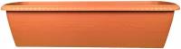 Горшок для цветов балконный LE JARDIN (Ле Жардин) ящик квадро с поддоном 40х19,5х15,5 см, длина 40 см, дренаж, кашпо, боковая система полива, декор, пластик 108-3 терракот, ТЕК.А.ТЕК