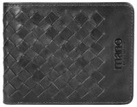 Бумажник Mano M191945201, фактура плетеная, черный
