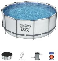 Каркасный бассейн, Bestway, Steel Pro Max 427х107см, 13030л, фильтр-насос 3028л/ч, лестница, тент в комплекте