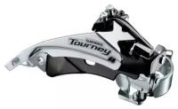 Переключатель передний Shimano FD-TY500, универсальная тяга, 3x6/7/8 скоростей, хомут 31.8-34.9мм, для звезд 42/34/24Т