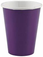 Бумажные стаканы для праздника, Фиолетовый, 266 мл, 8 шт