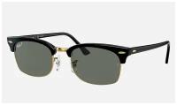 Мужские, женские солнцезащитные очки Ray-Ban RB 3916 130358, цвет: черный, цвет линзы: зеленый, клабмастеры, металл