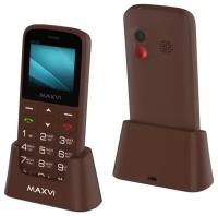 Телефон MAXVI B100DS, 2 SIM, коричневый