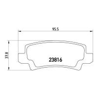 Колодки тормозные TOYOTA COROLLA (E12) 02>06 с датчиком задние