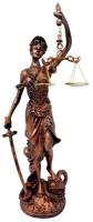 Статуэтка BLT, фигурка Фемида Богиня правосудия бронзовая большая, 38 см