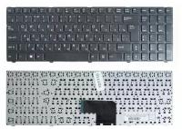 Клавиатура для ноутбука DNS 0170704. Черная, с черной рамкой